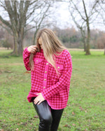 Pink Gold Button Down Sweater